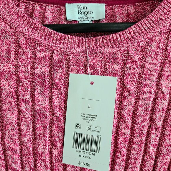 KIM ROGERS Cable Knit Marbled Sweater - Picture 5 of 8